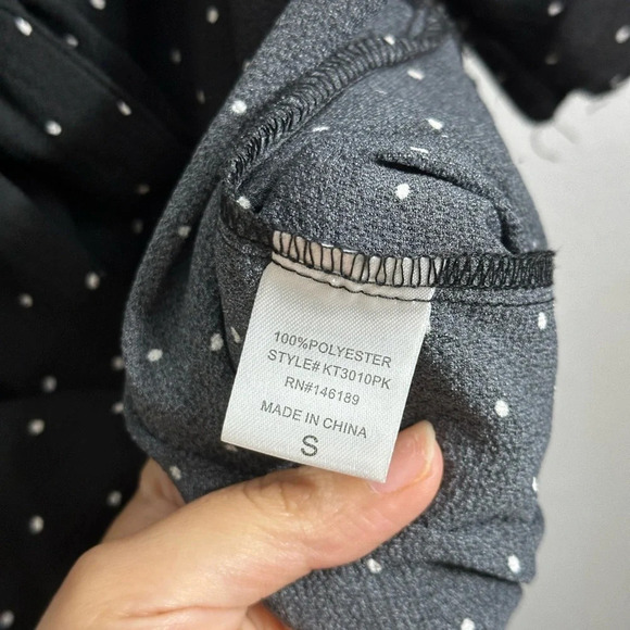 Papaya Women Black Polka Dot Off Shoulder Blouse Size‎ Small. - Picture 6 of 10